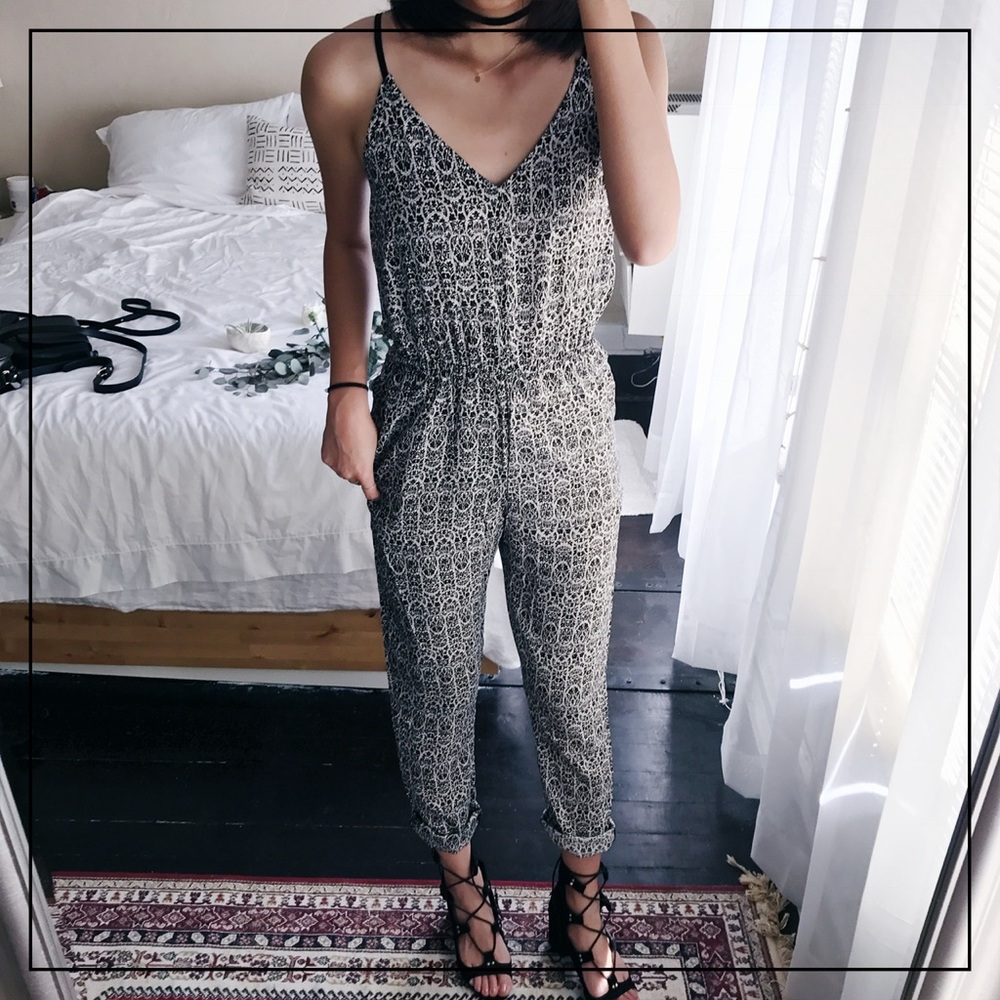 🌿Black and White Printed Jumpsuit🌿